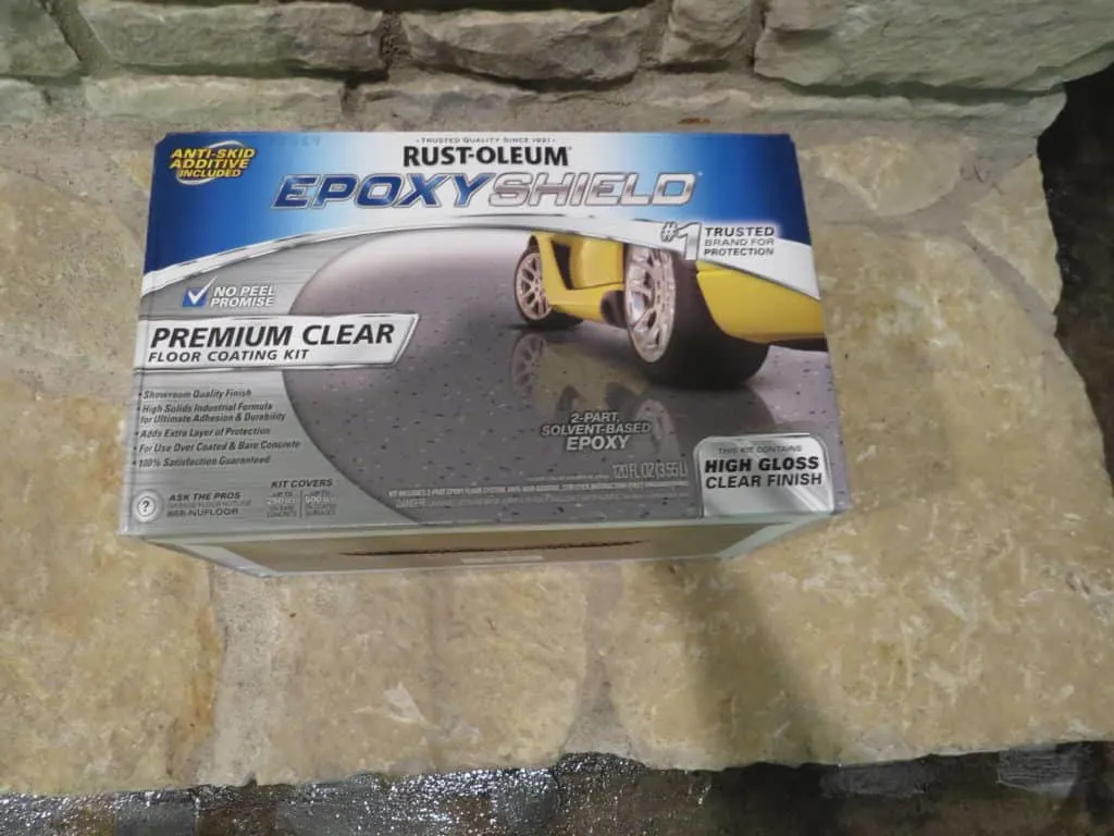 Rust-oleum's Epoxy Shield kit which I used to stain my concrete floors.