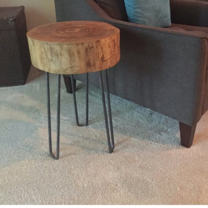 How to Make a Tree Stump Side Table
