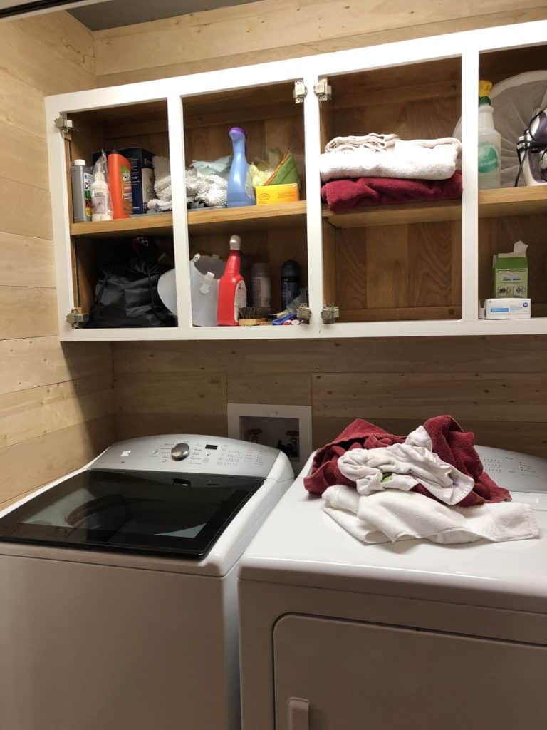 $100 Room Challenge the Laundry Room, photo of finished shiplap