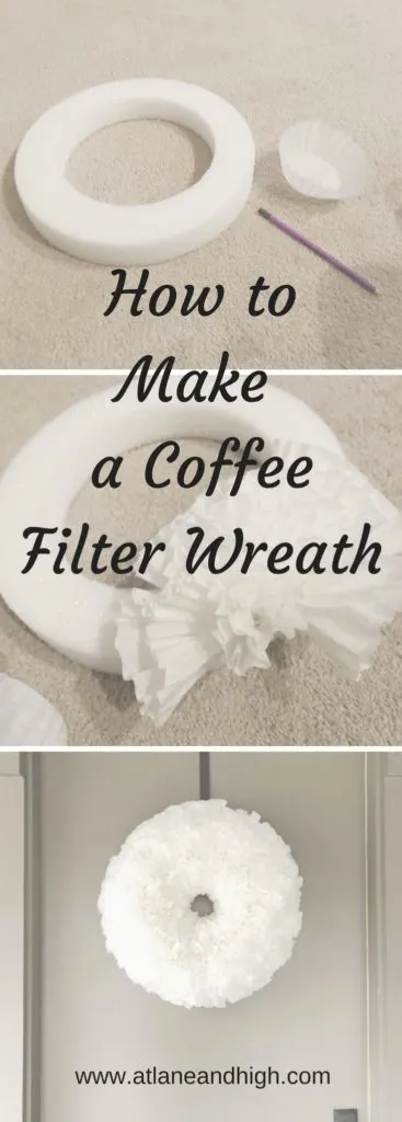 coffee filter wreath pin for Pinterest