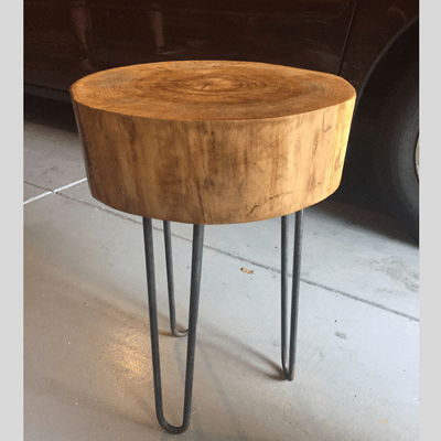 How to Build a Wood Stump Side Table