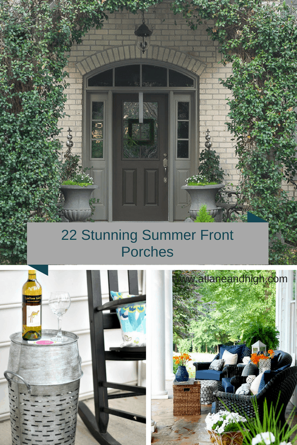 Summer front porch decorating ideas pin from Pinterest.