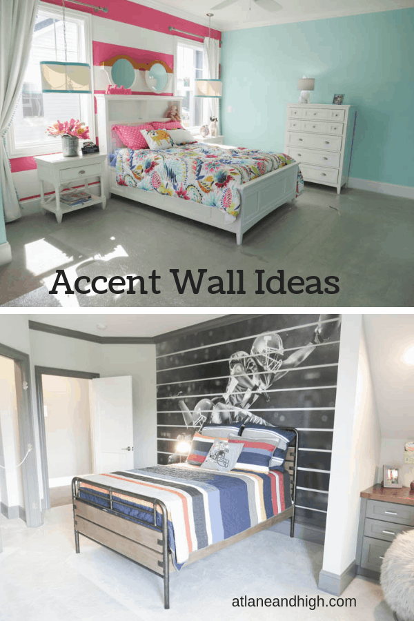 This is an example of different accent wall ideas.