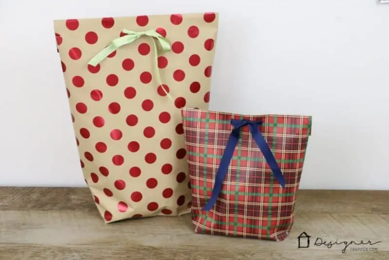 diy gift wrap ideas, making a gift bag from wrapping paper