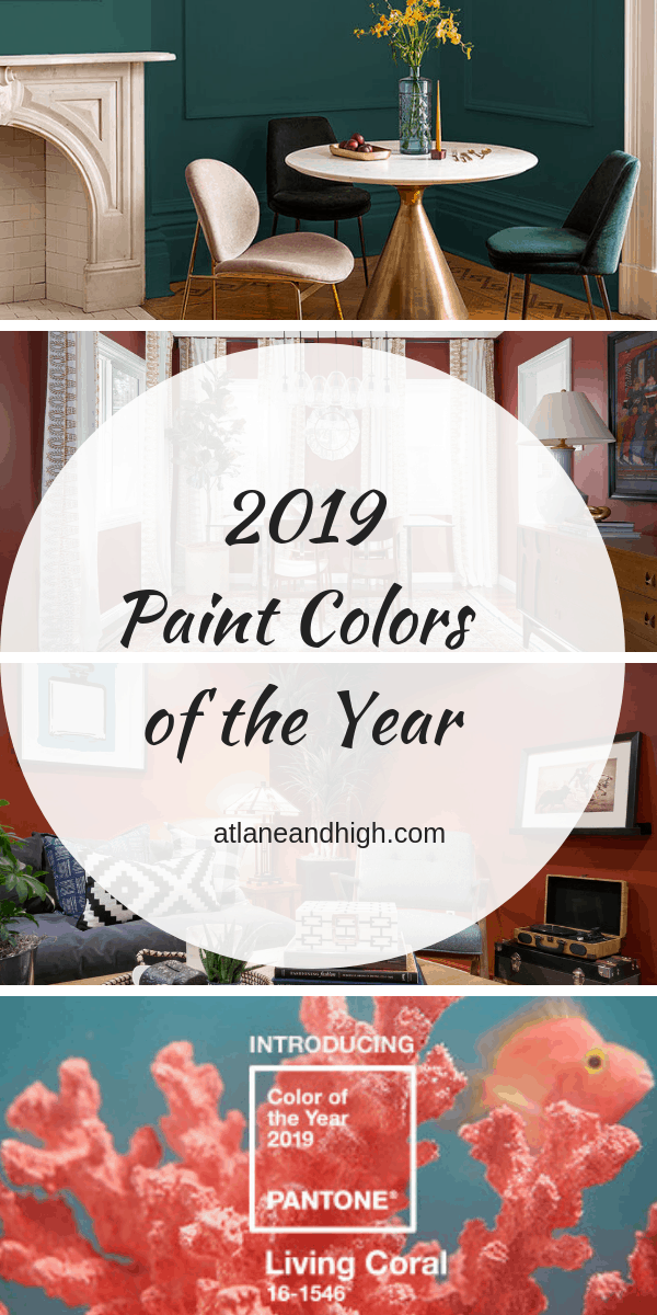 Paint Colors of the year pin for Pinterest.