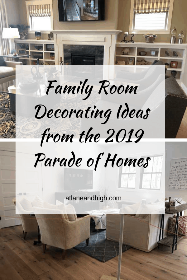 Family Room Decorating Ideas pin for pinterest.