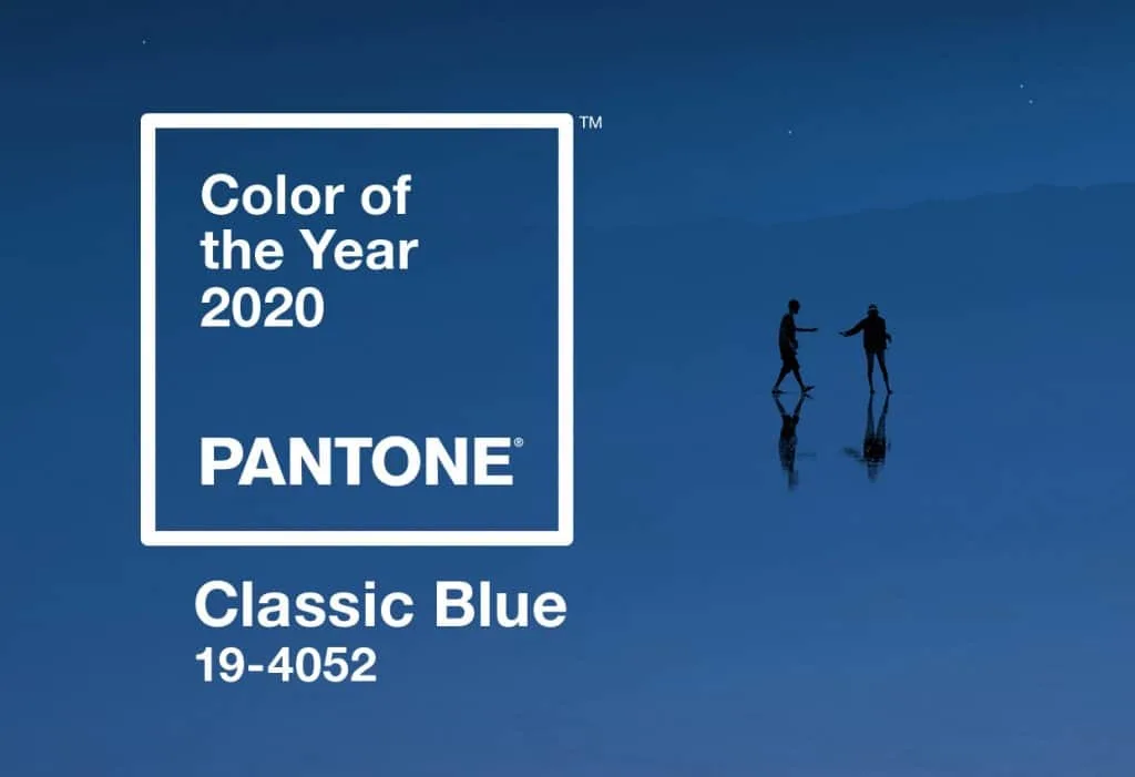 A swatch of Pantones color of the year Classic Blue.
