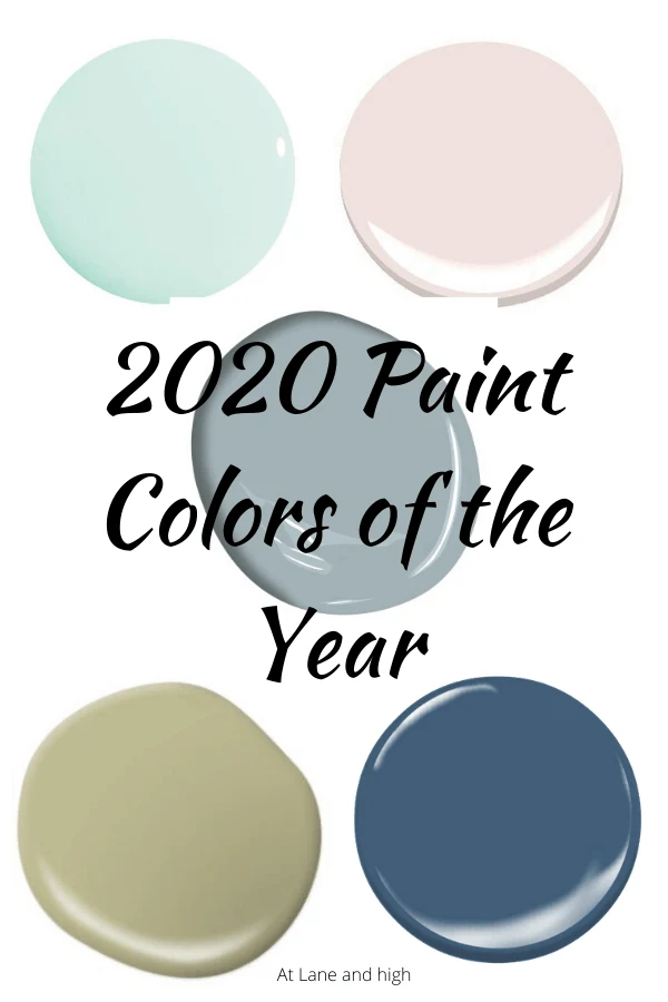 2020 Paint Colors of the Year Pinterest Pin.