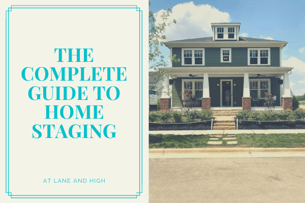 A photo of a home with text that this is a complete guide to home staging.