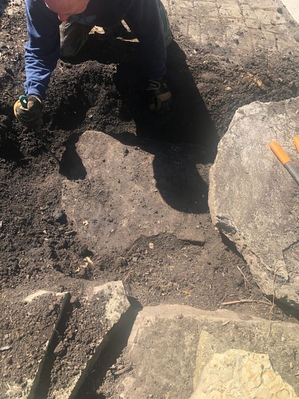 A really big rock we found about 6 inches underground.