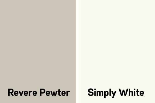 A Comparison of Revere Pewter and Simply White.