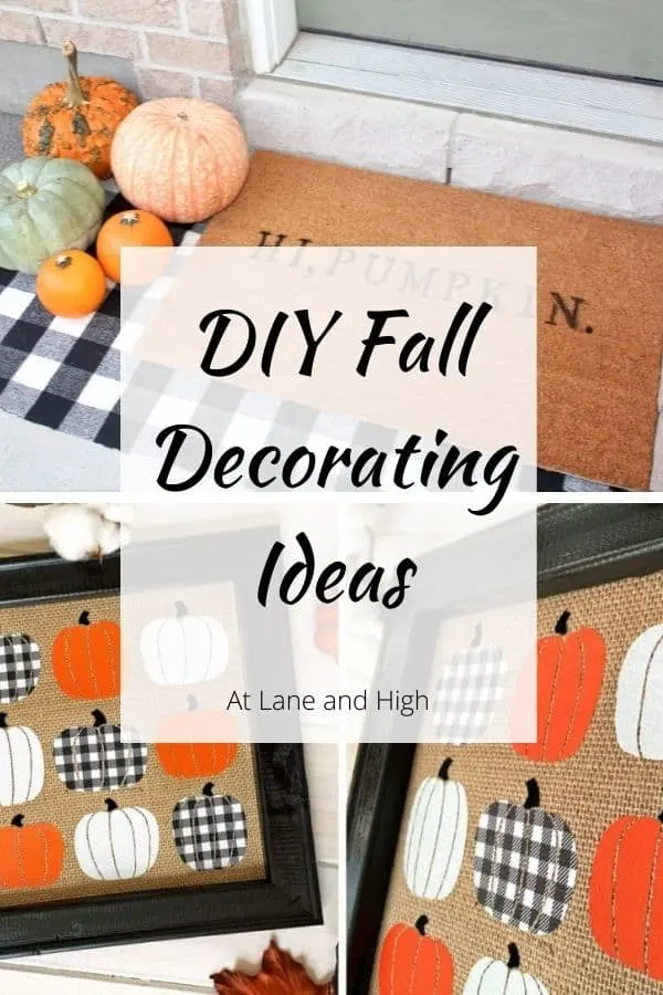 DIY Fall Decorating Ideas pin for pinterest.