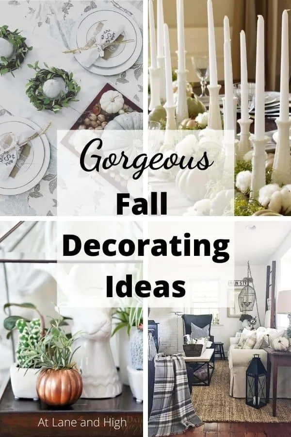 A Fall decorating ideas pin for Pinterest.