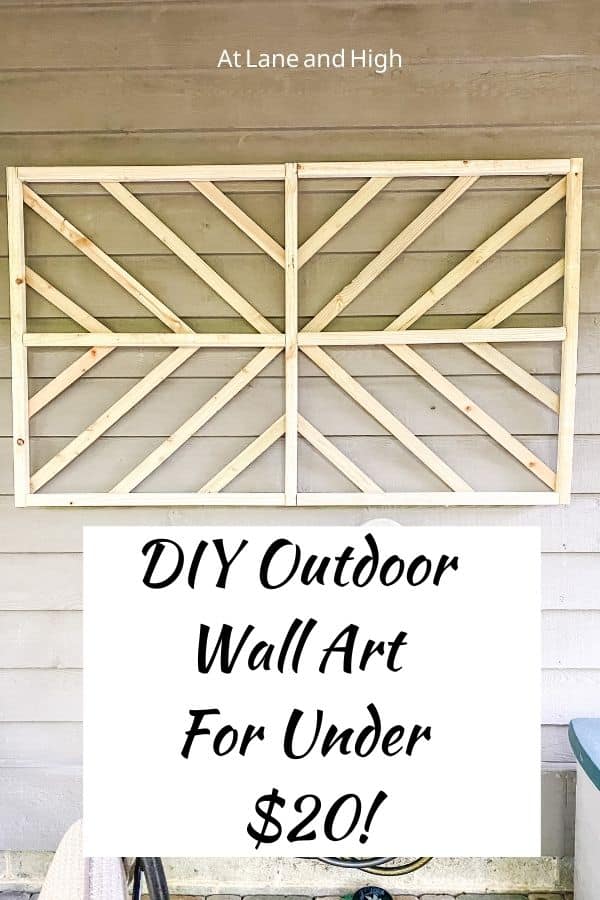 Outdoor Wall Art pin for Pinterest.