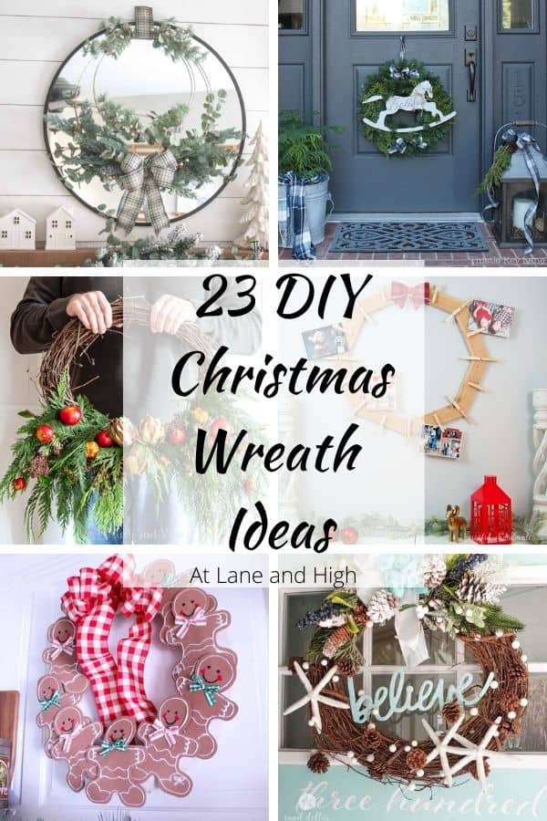 DIY Christmas Wreath Ideas pin for Pinterest.