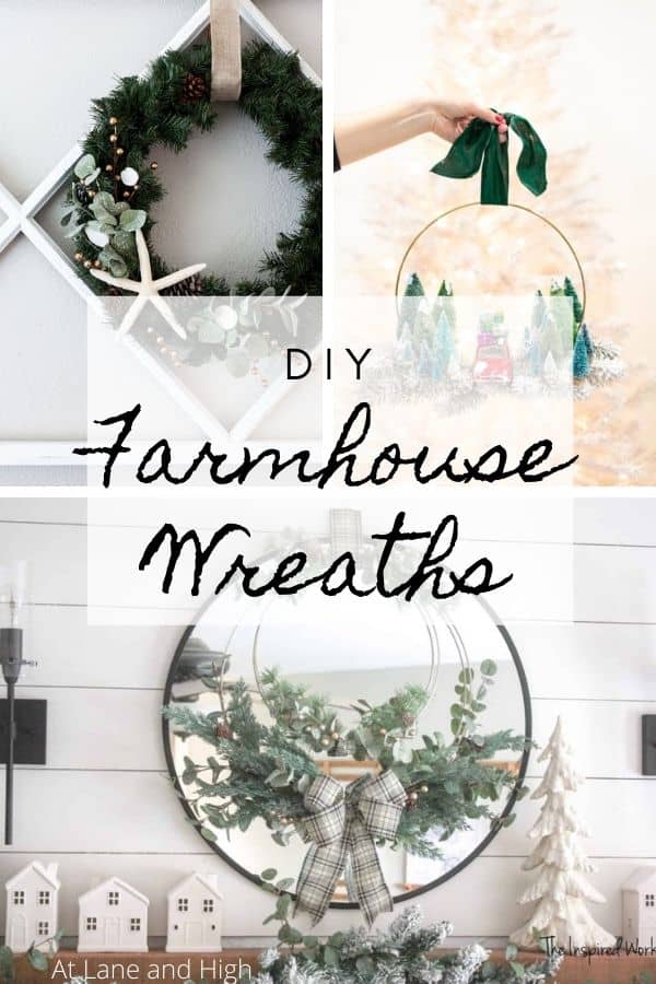 DIY Farmhouse Wreaths pin for Pinterest.