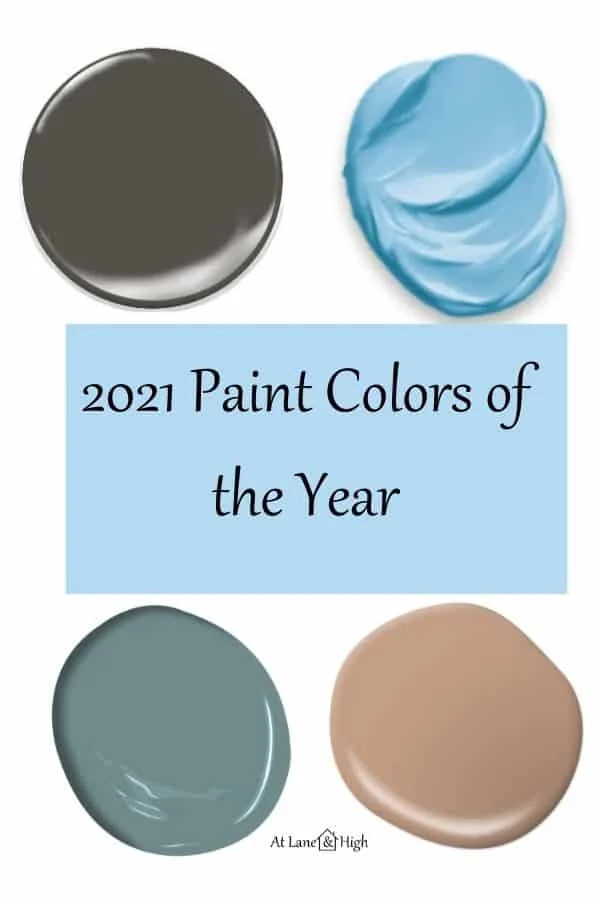 2021 Paint Colors of the Year pin for Pinterest.