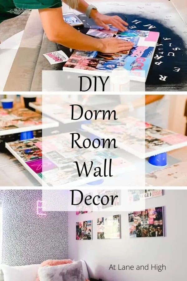 DIY Dorm Room Wall Decor Pin for Pinterest.