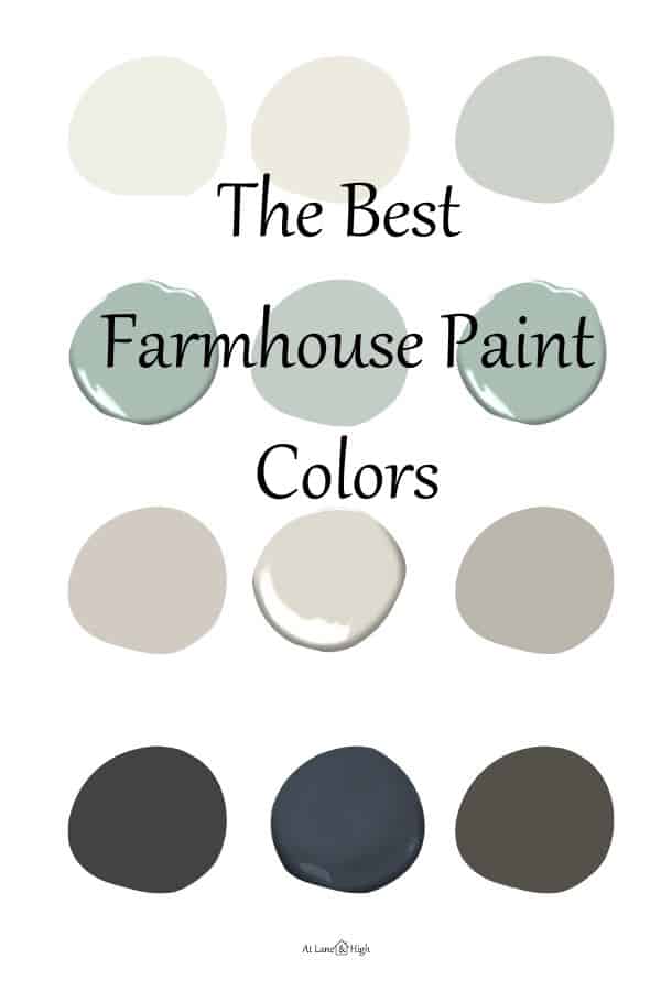 The Best Farmhouse Paint colors pin for Pinterest.