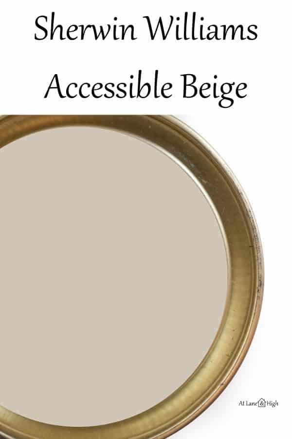 Sherwin Williams Accessible Beige pin for Pinterest.