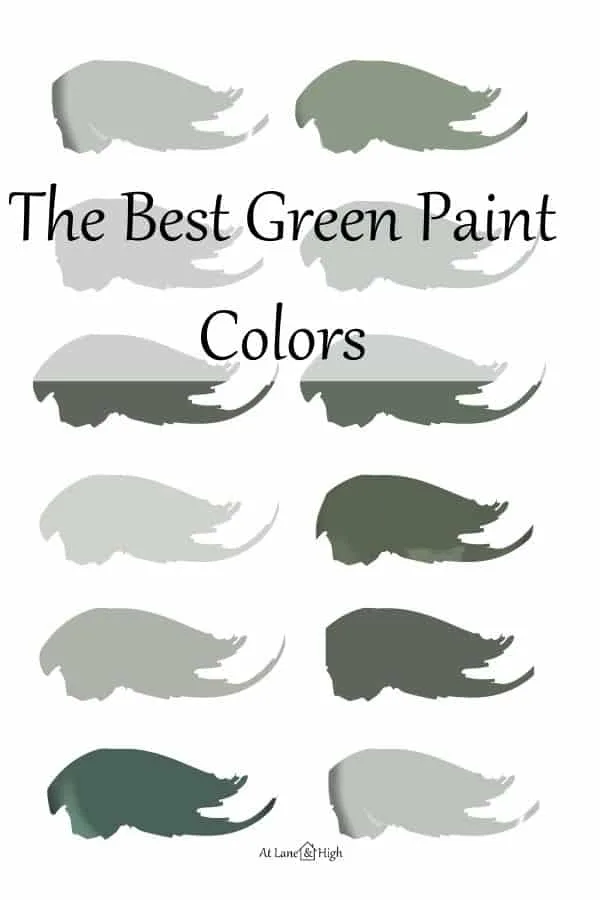 The best green paint colors pin for Pinterest.