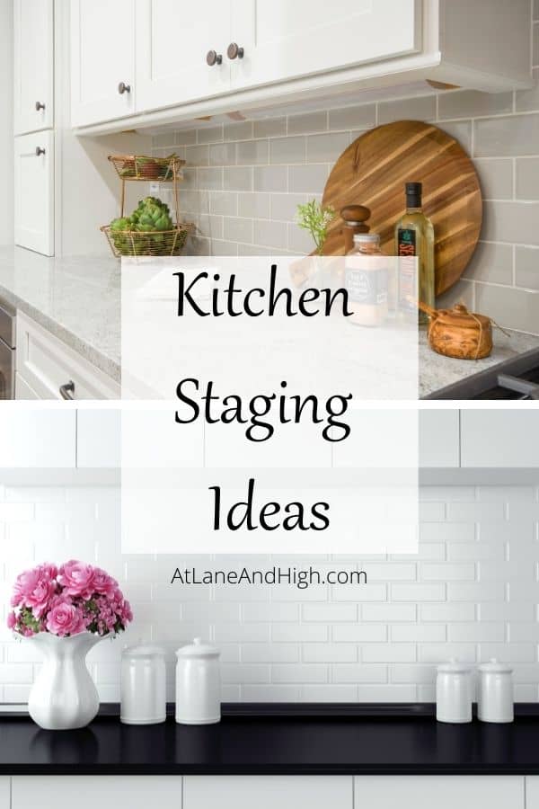 Kitchen Staging Ideas pin for Pinterest.