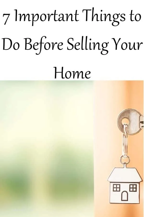 Things to do before selling your home pin for Pinterest.