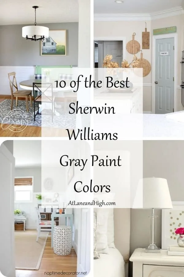 10 of the Best Sherwin Williams Gray Paint Colors pin for Pinterest.