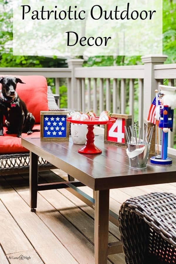 Patriotic Outdoor Decor pin for Pinterest.