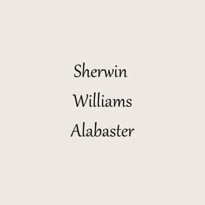 A swatch of Sherwin Williams Alabaster.