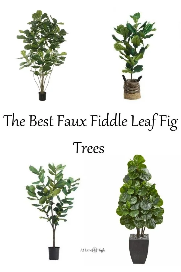 The Best Faux Fiddle Leaf Fig Trees pin for Pinterest.