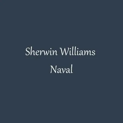 Sherwin Williams Naval color swatch.