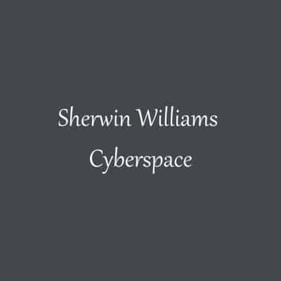 Sherwin Williams Cyberspace color swatch.