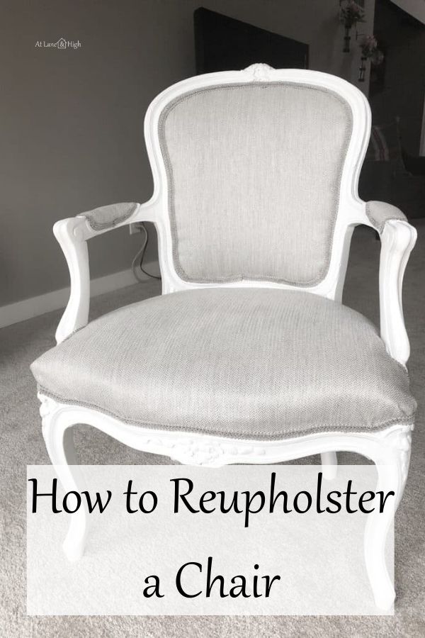 How to reupholster a chair pin for Pinterest.