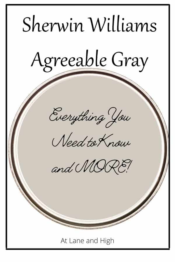 Sherwin Williams Agreeable Gray pin for Pinterest.