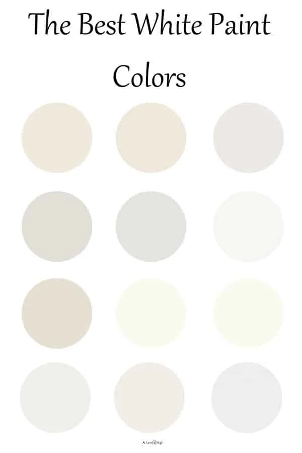 The best white paint colors pin for Pinterest.