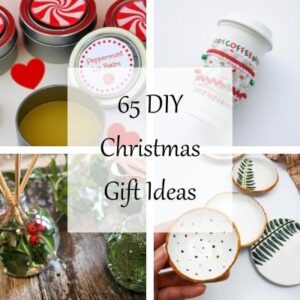 A grid of 4 DIY Christmas gift ideas with text overlay