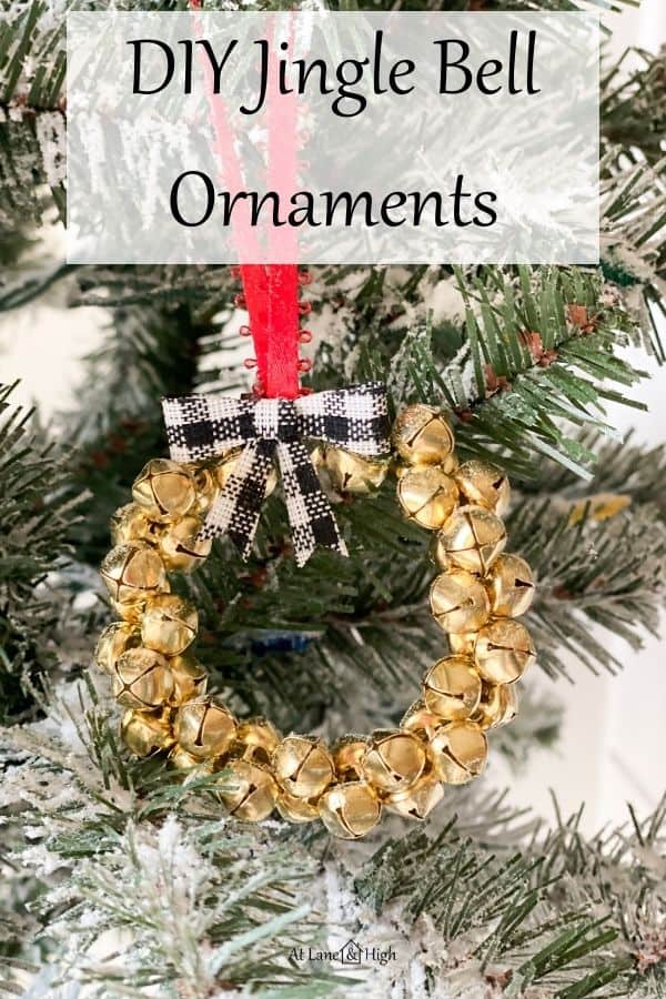 Jingle bell ornament pin for Pinterest.