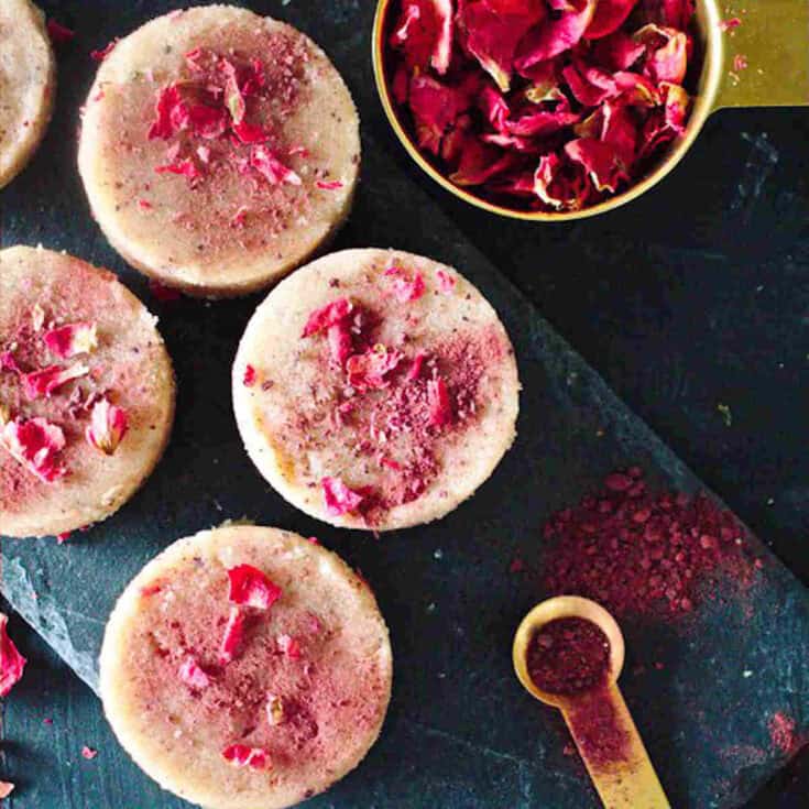 Image for Homemade exfoliating rose sugar scrub bars