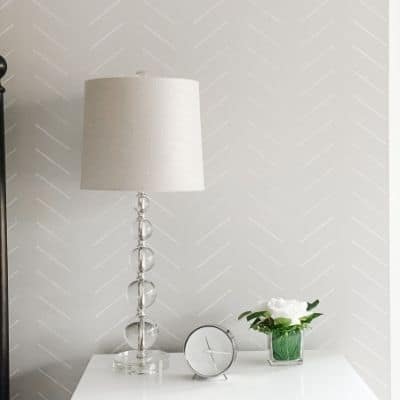 How to Create a Focal Wall With a Herringbone Stencil