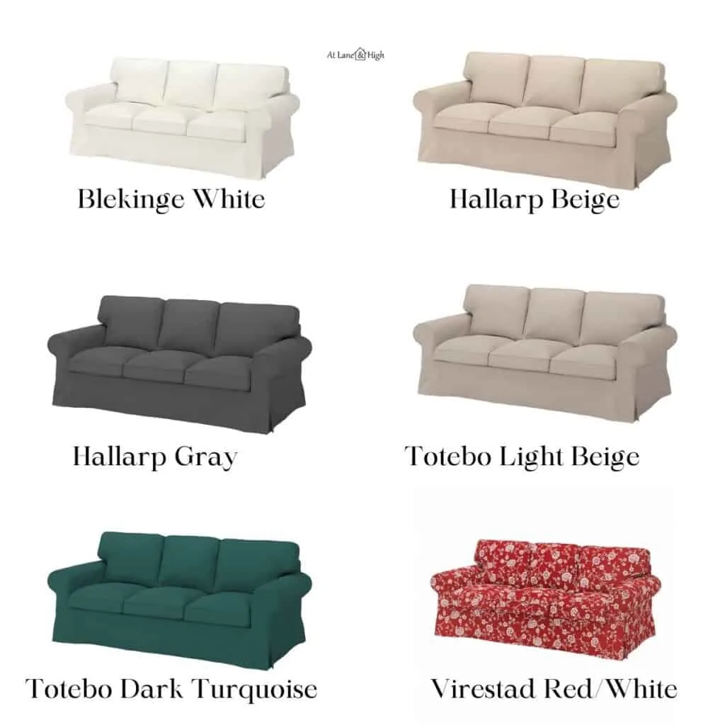 this shows 6 of the 7 colors that the Uppland sofa covers come in.