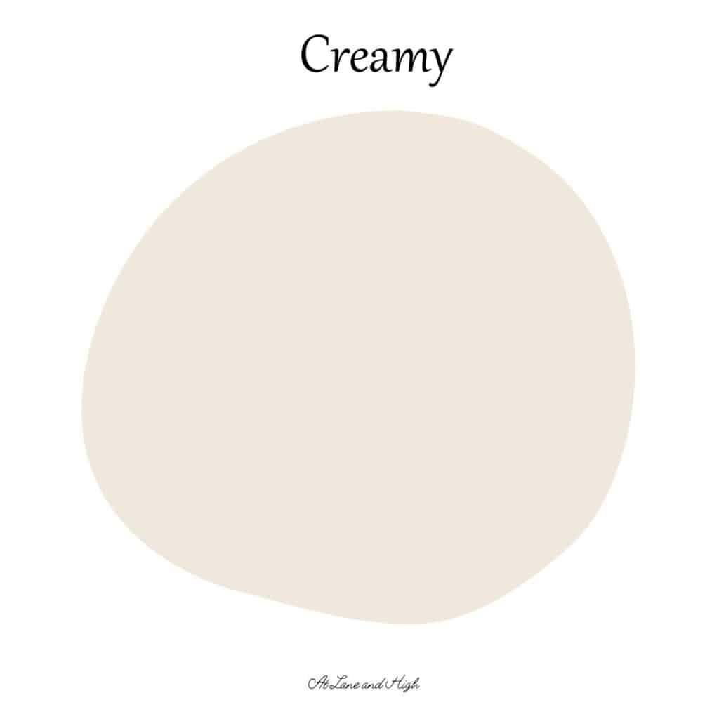 This is a paint swatch of Creamy.
