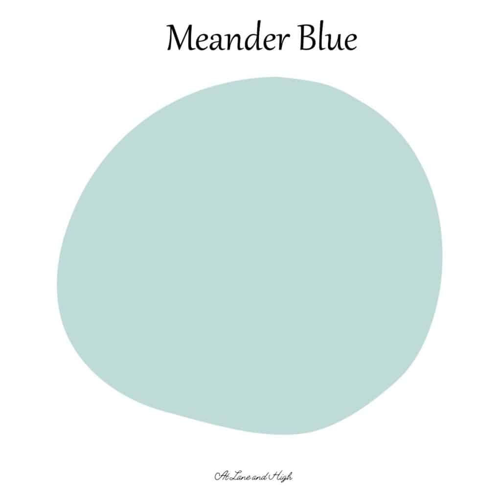 This is a paint swatch of Meander Blue.