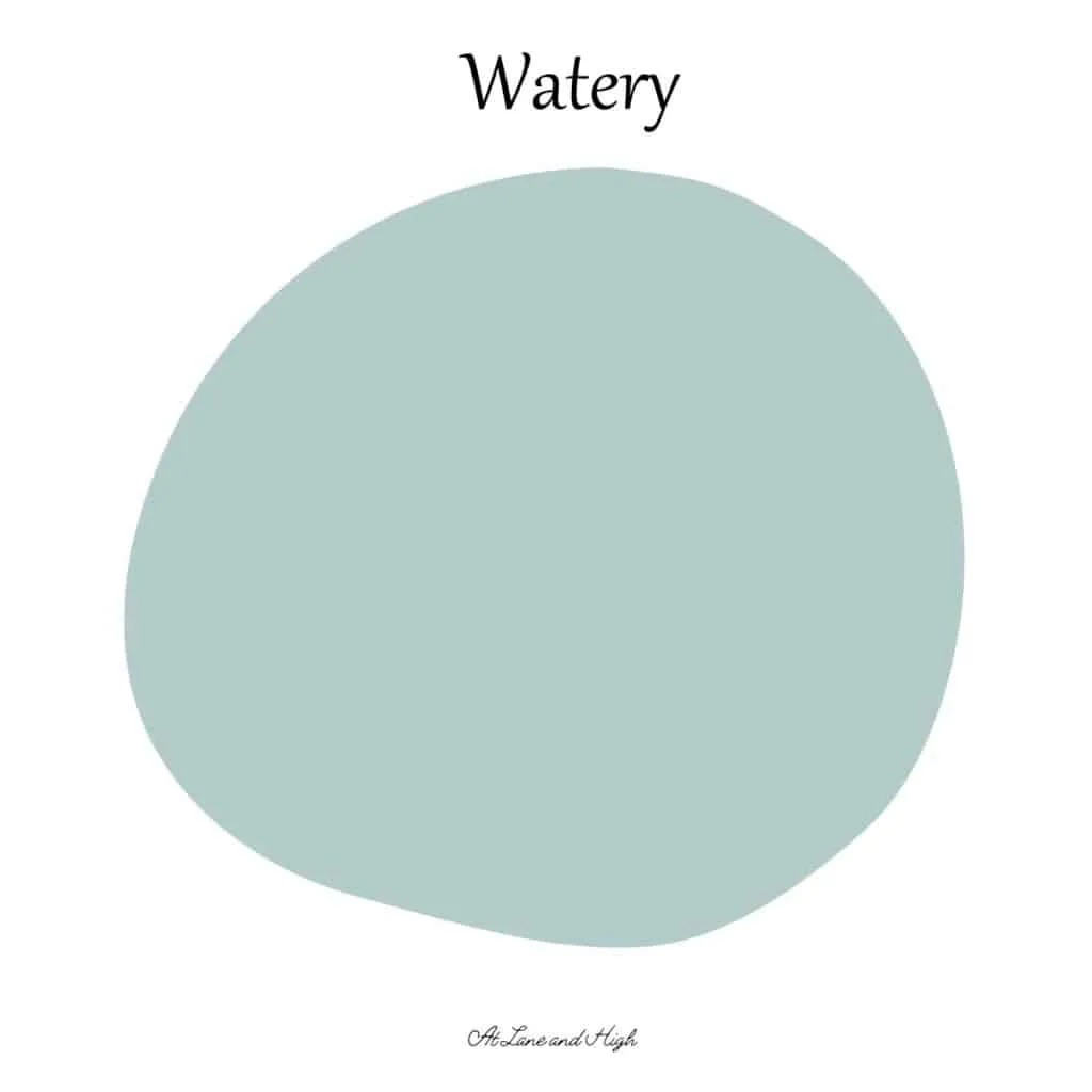 This is a paint swatch of Watery.