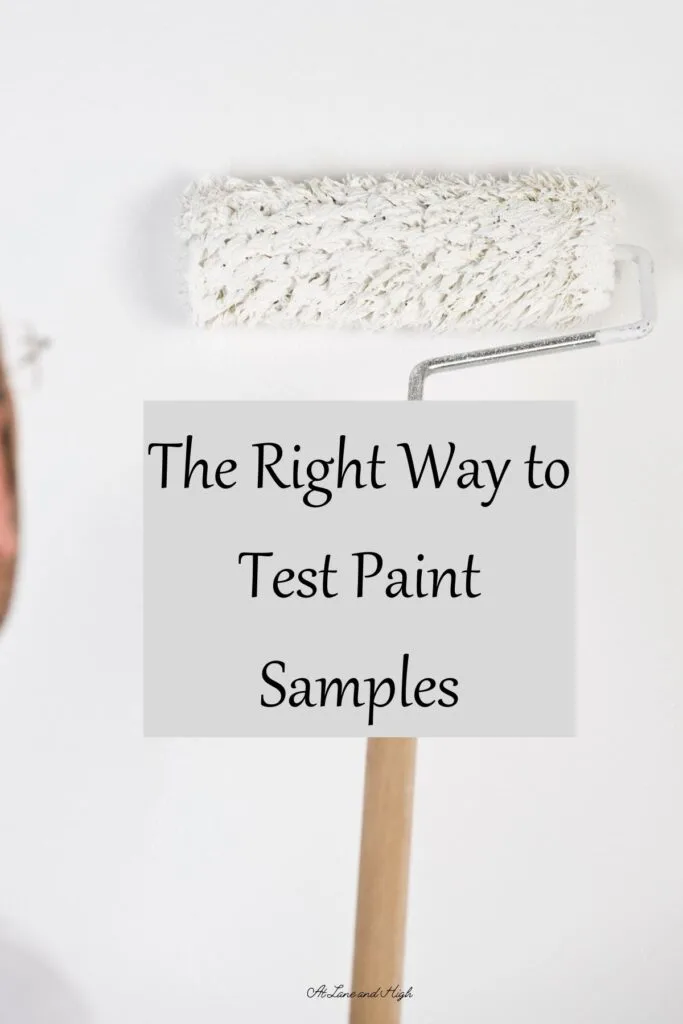 A paint roller against the wall with text overlay.
