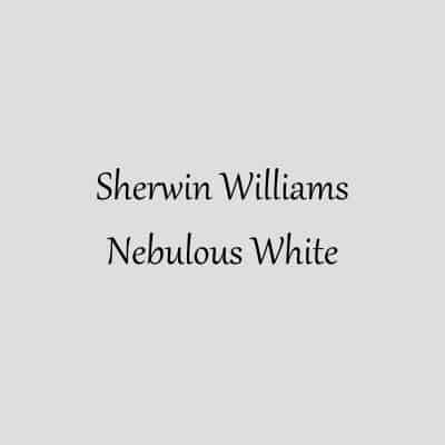 A swatch of Sherwin Williams Nebulous White.