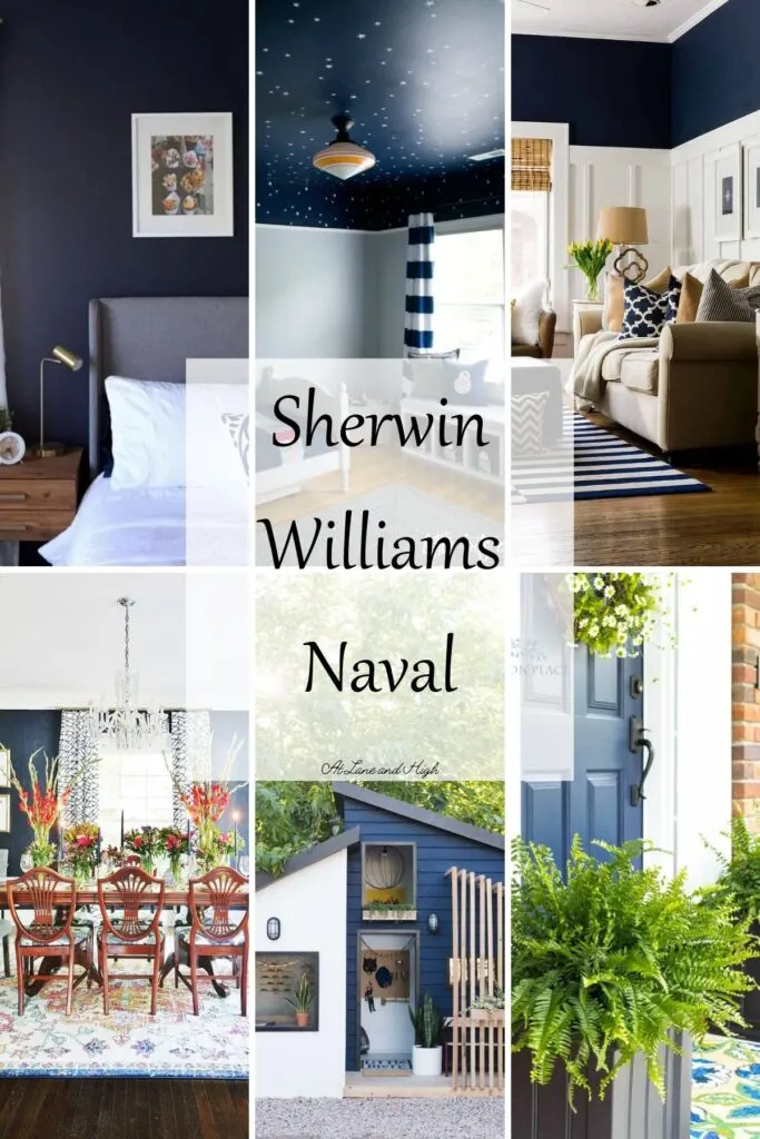 A grid of six rooms incorporating Naval and text overlay.