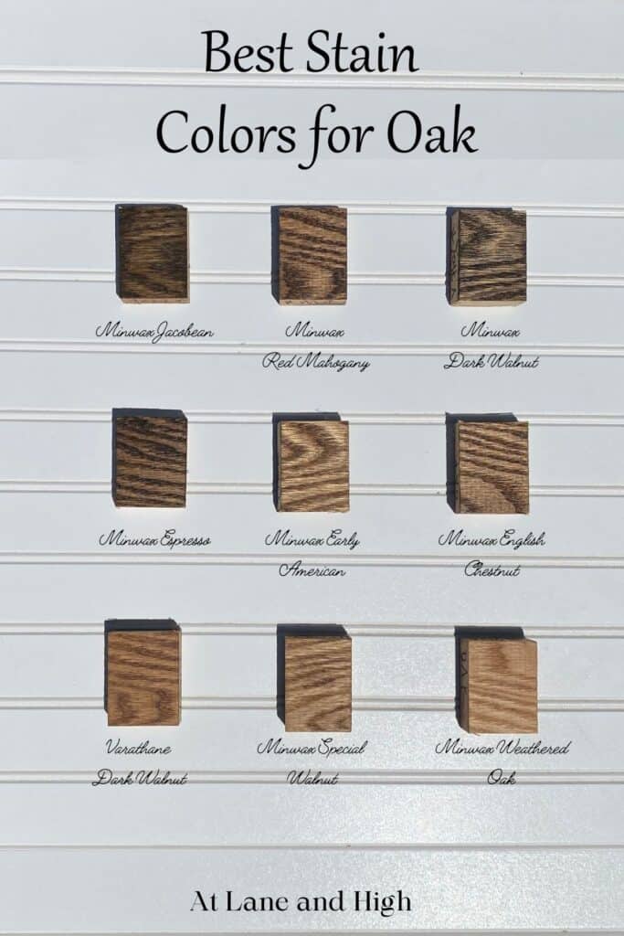 nine of the best stain colors for oak.