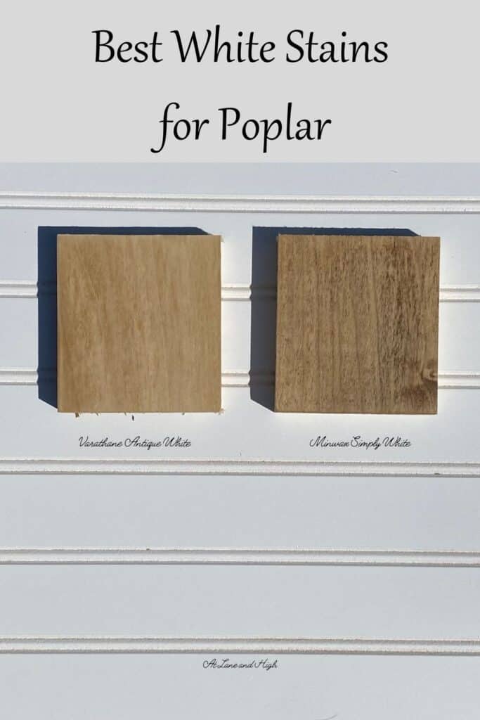 two of the best white stains for poplar with texxt overlay.