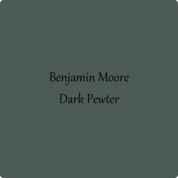 A swatch of Benjamin Moore Dark Pewter.